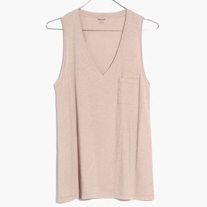 Whisper Cotton V-Neck Pocket Tank